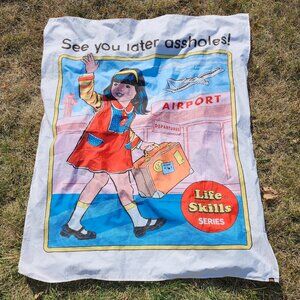 LARGE See You Later Assholes Travel Steven Rhodes Retro Vintage Style Funny Cool
